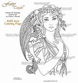 Coloring Pages Dragons Fairies Template sketch template