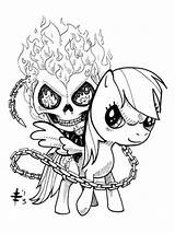 Coloring Ghost Pages Rider Pony Little Drawing Ddlg Riding Dessin Chibi Howling Pact Colorier Cartoon Adult Space Printable Duty Call sketch template