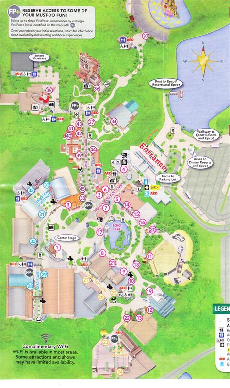 disneys hollywood studios  walt disney world  park map