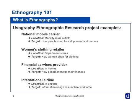 ethnography   usography