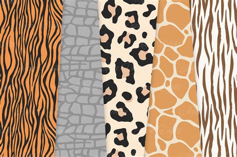 animal print vector patterns safari seamless digital papers