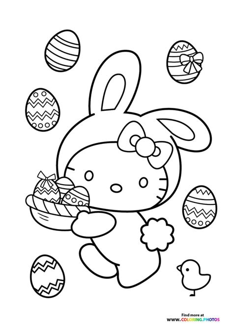 kitty easter coloring pages  kids