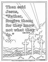 Coloring Pages Cross Forgiveness Bible Colouring Easter Sheets Verses Color Kids Forgive Choose Board Verse Father Them Activities sketch template