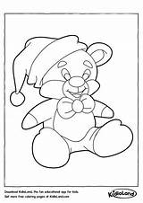 Coloring Pages Bear Teddy Christmas Kidloland Worksheets Printable sketch template