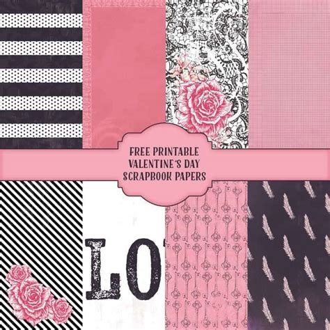 printable valentines day scrapbook paper