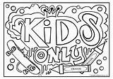 Coloring Graffiti Pages Kids Popular Book sketch template