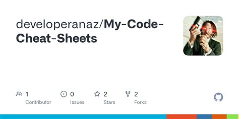 github developeranazmy code cheat sheets