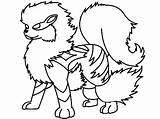 Growlithe Coloring Template sketch template