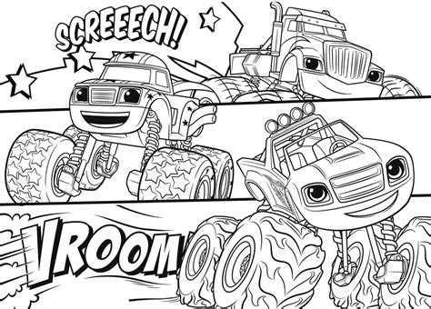 blaze   monster machines coloring pages  coloring pages