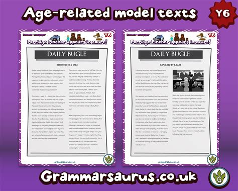 year  newspaper report model text annotated  blank grammarsaurus