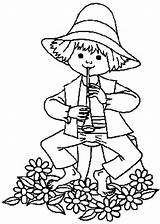 Flute Coloring Pages Boy Kids Plays Getcolorings Disney sketch template