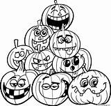 Pumpkins Emotions Citrouille Citrouilles Kolorowanki Dynie Plusieurs Kolorowanka sketch template