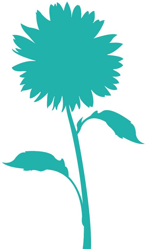 sunflower silhouette  vector silhouettes