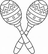 Maracas Clipart Outline Clip Mexican Percussion Coloring Pages Line Instruments Mayo Cinco Sweetclipart Music Kids Para Two Draw Cliparts Preschool sketch template