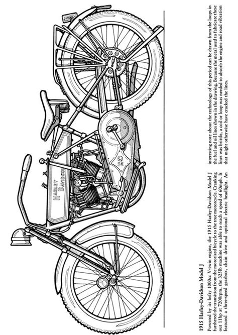 dover publications coloring pages motorcycle drawing