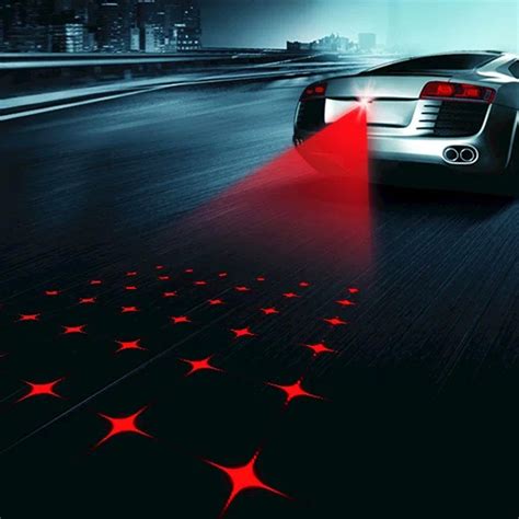 huayang car cool pattern anti collision  rear tail safety fog driving laser caution light