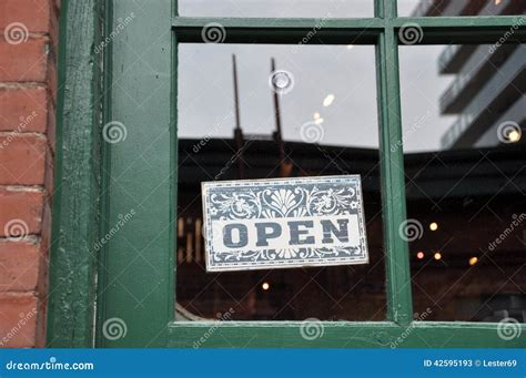 open signage stock image image  classic commercial