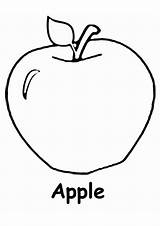 Apple Coloring Pages Printable Fruits Worksheets Big Picking Template Little Kids Veggies Ones Teacher Single Top Tree A4 230px 72kb sketch template