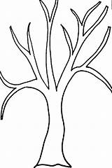 Leaves Tree Without Printable Drawing Coloring Template Simple Pages Fall Getdrawings Raskraska Sketch sketch template