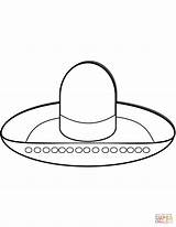 Sombrero Coloring Hat Pages Clothes Shoes Printable sketch template