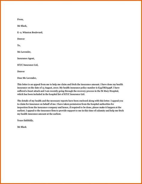 writing  appeal letter  health insurance company sampletemplatess
