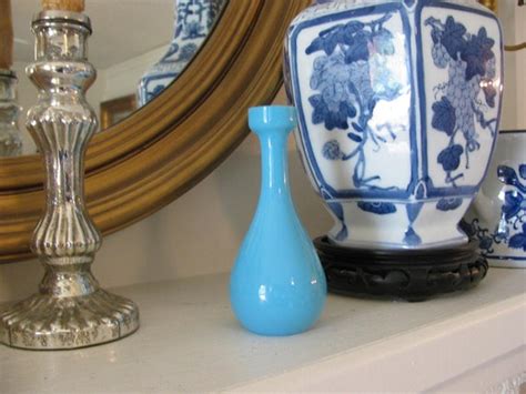 Blue Milk Glass Vase By Marykaiserstreasures On Etsy
