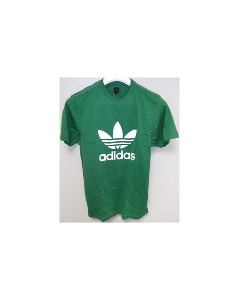 adidas originals trefoil  shirt  large logo green
