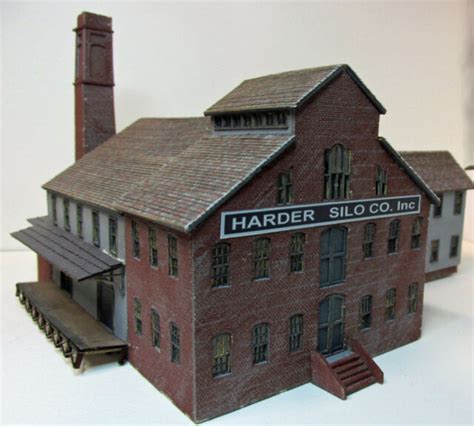 Factory Building Ho Scale Model Railroad Structure Unptd Wood Laser Kit