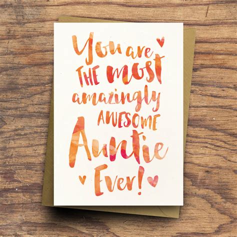 The Most Amazingly Awesome Auntie Greeting Card By Dig The Earth