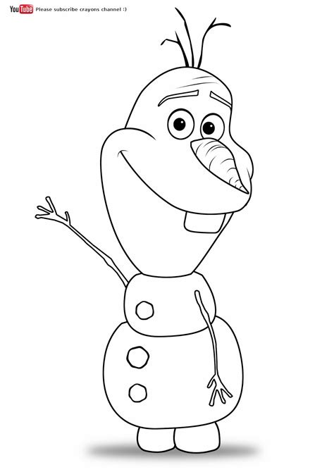 olaf colouring pages
