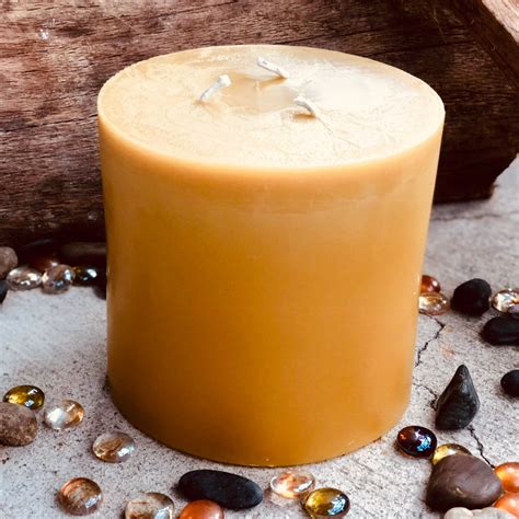 pure beeswax pillar candle extra large  wick beeswax pillar candle pure organic beeswax