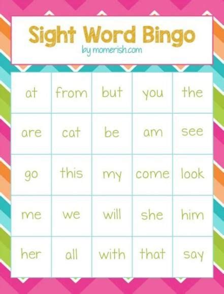 sight word games  preschoolers children  ideas sight words