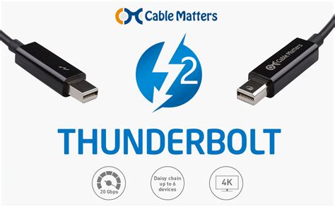 cable matters intel certified thunderbolt cable thunderbolt  cable  black  amazonco