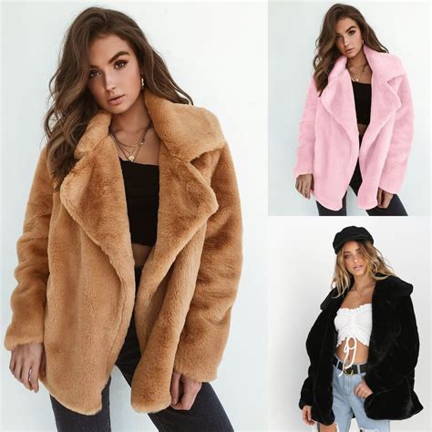 faux fur coat women fashion plush clothes 2019 unif teddy