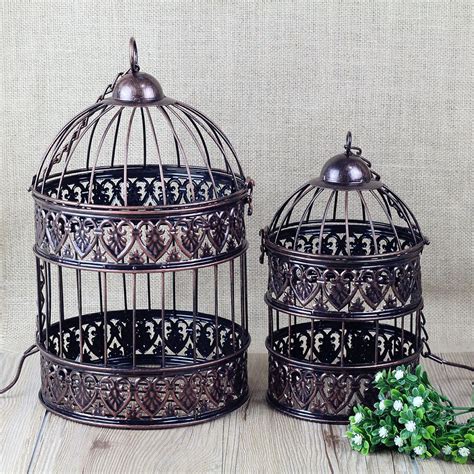 handmade antique brozen  set include  pic decorative birdcage metal