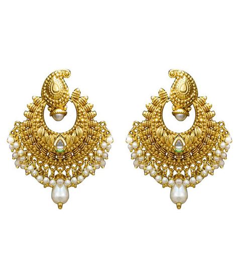aarna kt gold hanging earrings buy aarna kt gold hanging earrings   india  snapdeal
