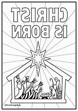 Coloring Pages Manger Jesus Baby Nativity Christmas Printable Getcolorings Getdrawings Story Color sketch template