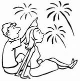 Diwali Coloring Pages Fireworks sketch template