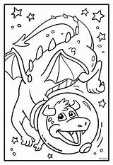 Dragon Cosmic Coloring Pal Cats Crayola Pages sketch template