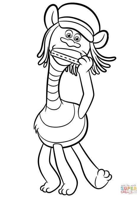 branch trolls pages coloring pages