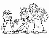 Alvin Chipmunks Coloring Pages Book sketch template