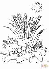 Harvest Coloring Fall Pages Printable Autumn Drawing Sheets Color Print Time Harvesting Adults Colouring Kids Crops Adult Book Scene Colour sketch template
