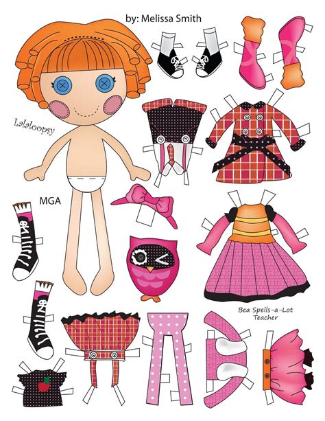 lalaloopsy paper dolls pt  barbie paper dolls vintage paper dolls