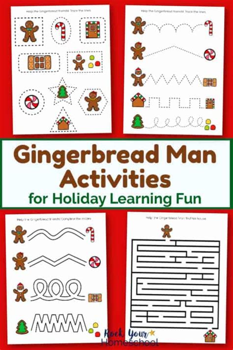 fun  printable gingerbread man activities  kids