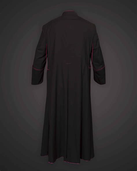 buy  black cassock purple trim msgr chaplain apalgatex   fine clerical apparel