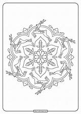 Mandala Reindeer Coloring Christmas Pages Whatsapp Tweet Email sketch template