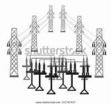 Substation Silhouette sketch template