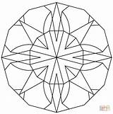 Kaleidoscope Coloring Pages Drawing Adult Printable Getdrawings Coloringonly Popular sketch template
