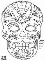 Mask Muertos Mascaras sketch template