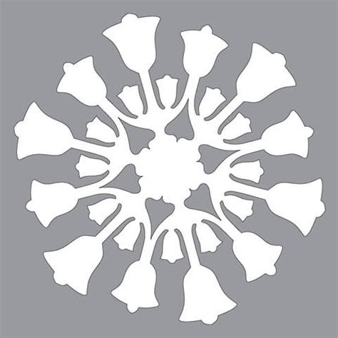 paper snowflake pattern  bells cut  template  printable papercraft templates